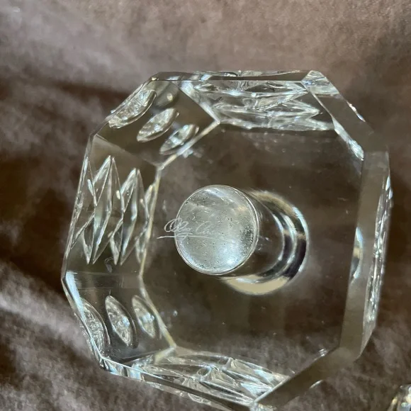 Oleg Cassini cut crystal perfume bottle - Picture 4 of 5